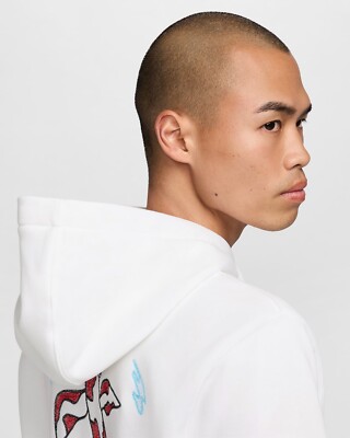 Nike SB】 Olympics 2024 Japan Fleece Pullover Hoodie White FZ4101