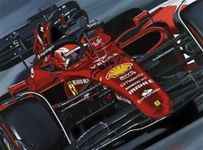 Charles Leclerc/Ferrari 90 x 70 cms limited edition F1 art print by Colin Carter