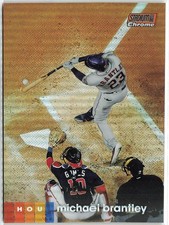 2020 Topps Stadium Club Chrome - Orange Refractor - Michael Brantley 22/25 #42