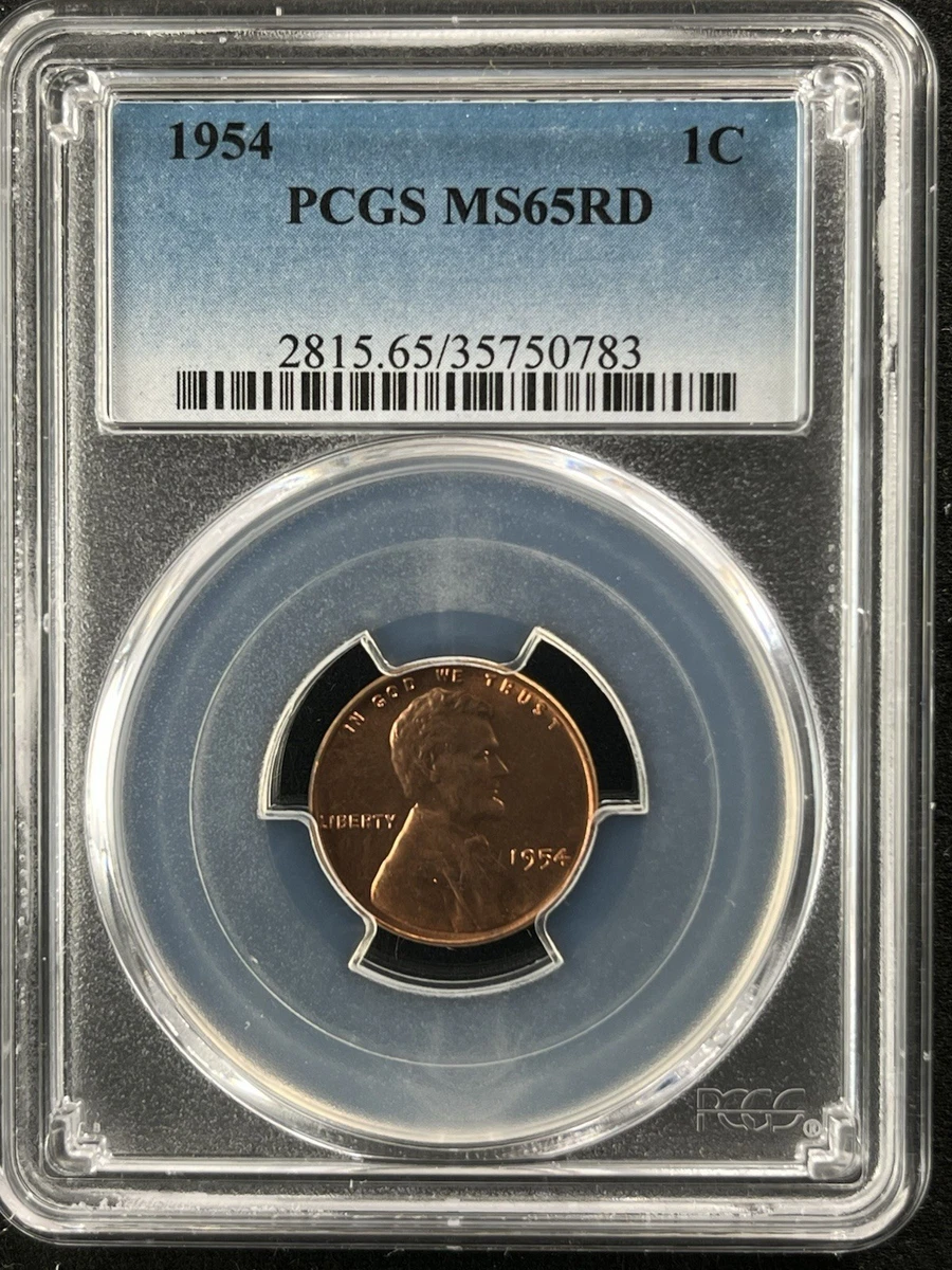 PCGS Certified MS 65 Graded 1954 Lincoln Wheat US Small Cents