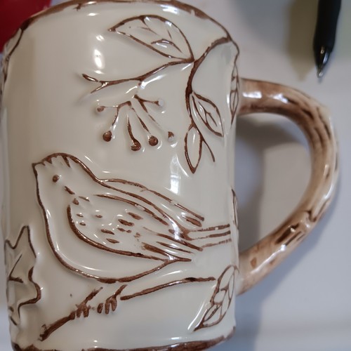 Zertifizierte internationale geprägte Vogel & Baum Tasse Künstlerin Susan Winget