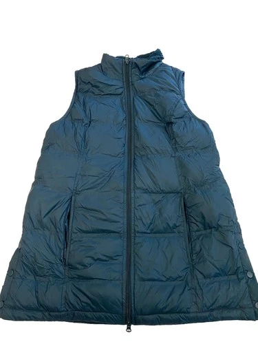 Womens J JILL Green Down Puffer Vest Sz M