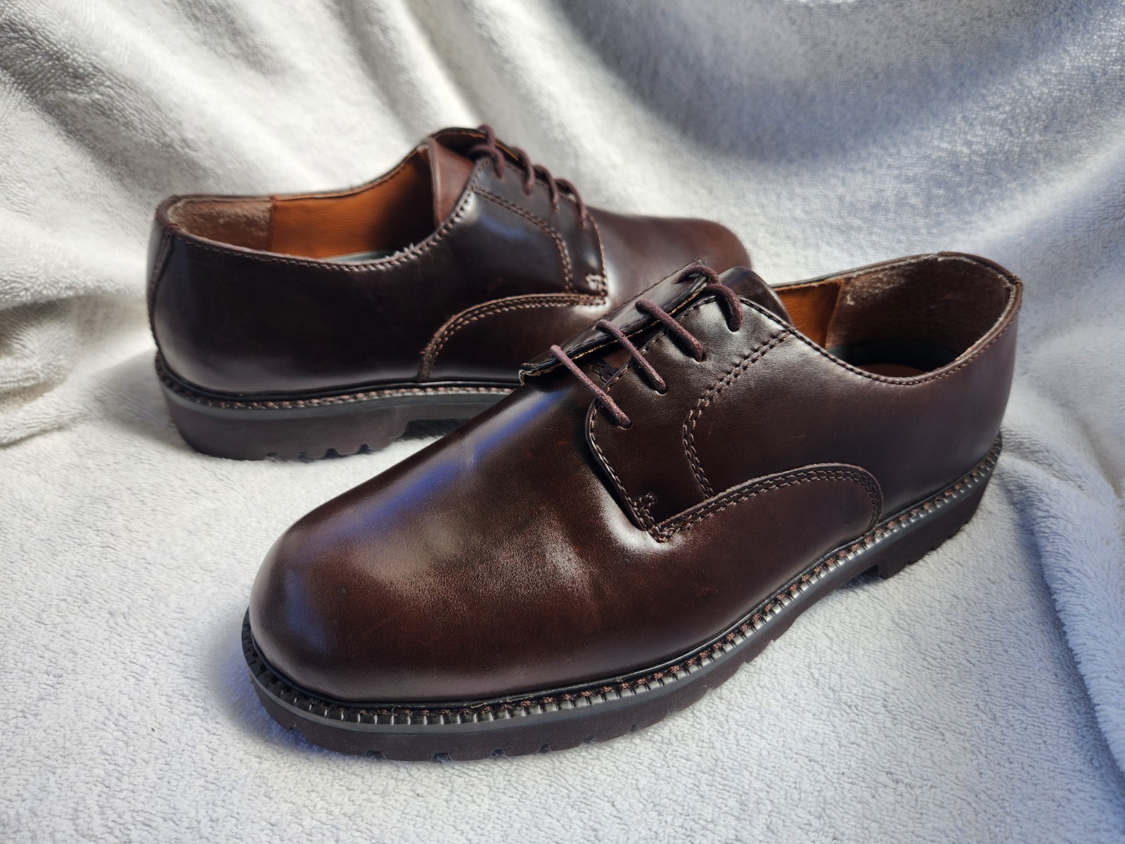 SAOLA Stivali corti da trekking vintage Colorado Metro scarpe in pelle marrone 9 M derby