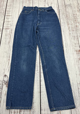 Vintage Lee Rider Jeans Women's Sz 10 Blue High Rise Straight Leg USA Union Made