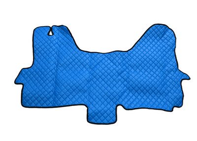 Blaue Boden Vollabdeckungsmatten Eco-Leder Für IVECO DAILY 4 Bus 2006 - 2010 LHD