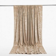 10 ft x 12 ft Premium Crushed Velvet Wedding Backdrop Curtain with Rod Pocket