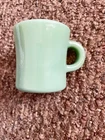 Vintage Fire King Oven Ware C-Handle Coffee Mug Thick Heavy Jadeite 3.5" Tall