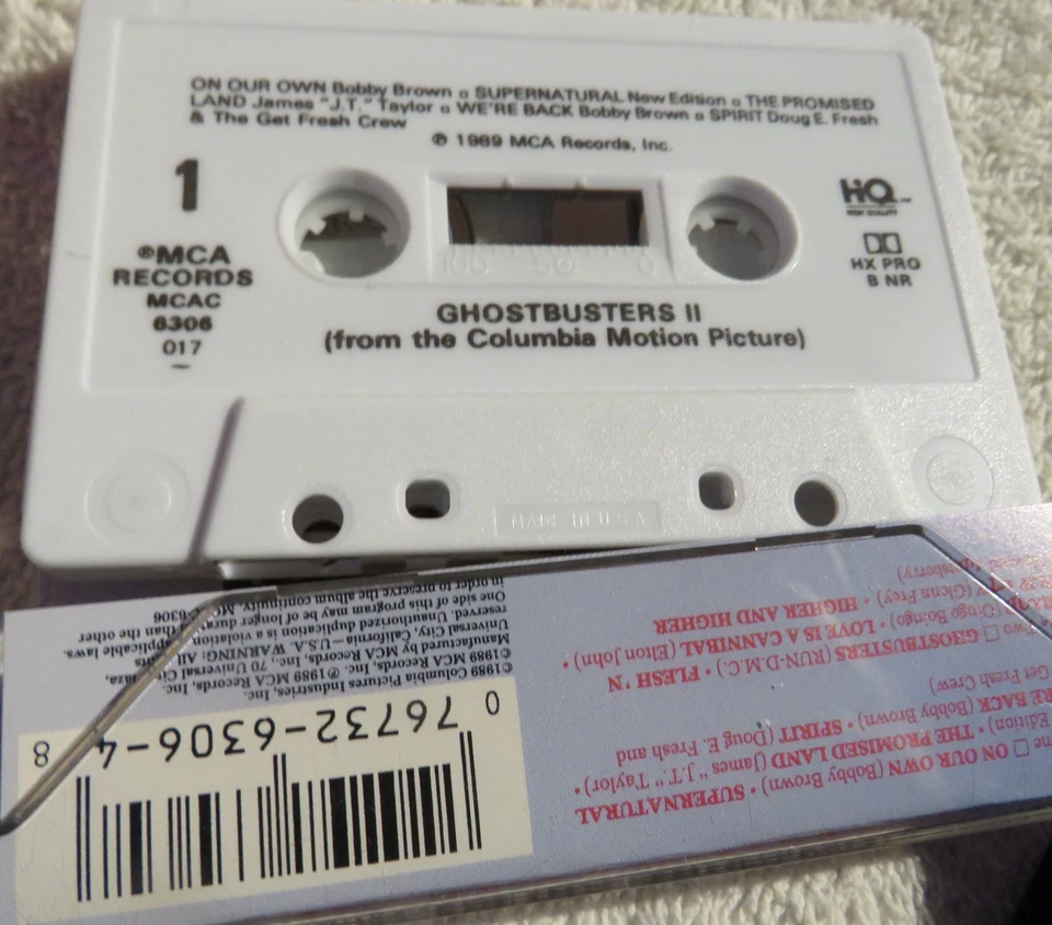 Ghostbusters II Motion Picture Soundtrack (Cassette Tape, 1989, Ghostbusters 2) - Image 3 of 3