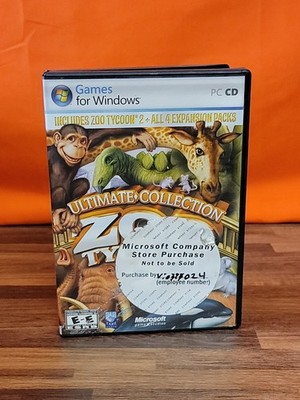 Rare HTF Zoo Tycoon 2: Ultimate Collection (PC, 2008) Complete 3 Disc Set CIB