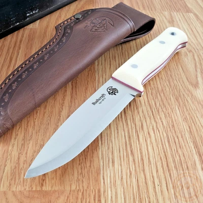 J&V Adventure Knives Fixed Knife 4.38" 14C28N Sandvik Steel Blade Micarta Handle