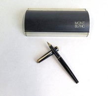Montblanc 221 Kolbenf&uuml;llhalter / 585 Goldfeder / mit Etui #BU