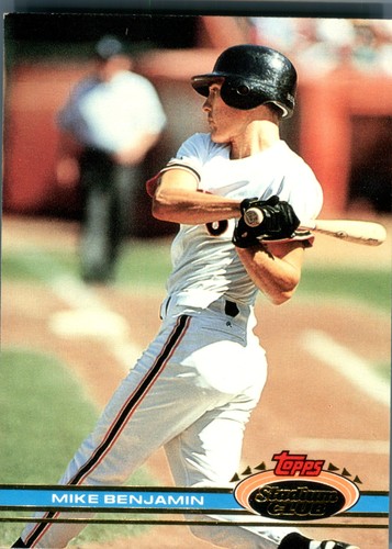1991 Topps Stadium Club Mike Benjamin #143 RC Rookie Card San Francisco Giant... - Picture 1 of 2
