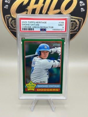 2025 Topps Heritage - Shohei Ohtani #148 Chrome Green Border 95/99