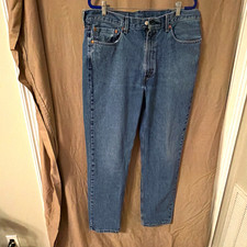 Levi's Vintage Men  s Blue Medium Wash Denim Jeans Relaxed, 38x34