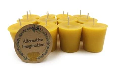 Alternative Imagination 2 Inch Votive Beeswax Candles - Naturally Colored Bees