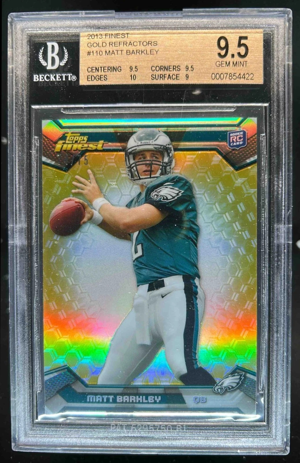 Matt Barkley Finest #110 Gold Refractor