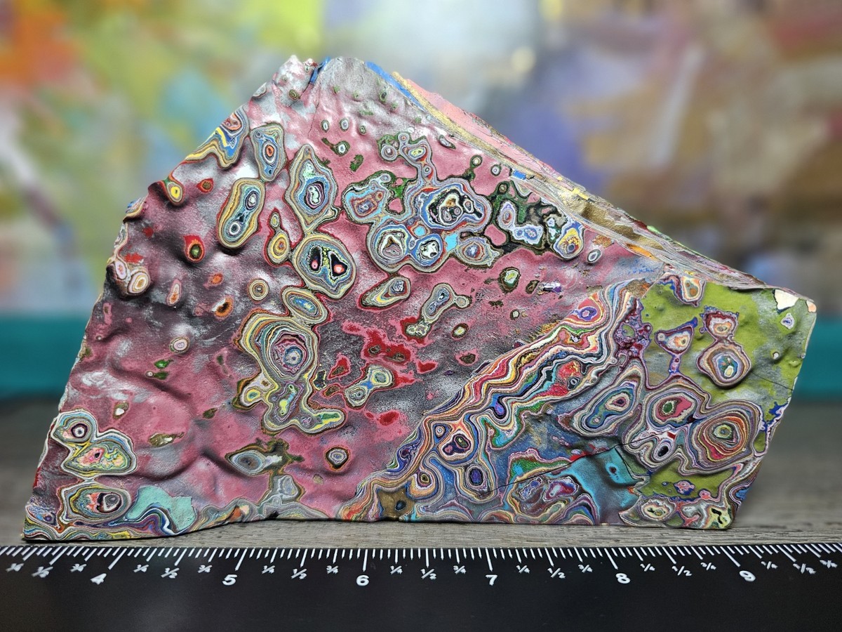Cadillac Ranch Texas Fordite Rare Colors Motor City Agate Blanks