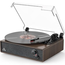 Vinyl Record Player Built-in Stereo Speakers Vintage Turntable for Vinyl Reco...