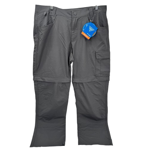 Columbia PFG Pants Mens 34 (35x9/32 ACTUAL) Drift Guide Convertible Gray NEW - Picture 2 of 12