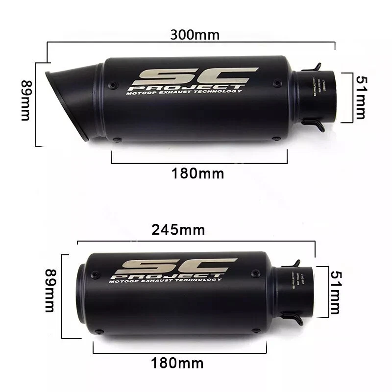 Tubo de escape silenciador negro sistema completo para Yamaha YZF R3 2015-2025 MT-03 Foto 2 de 4