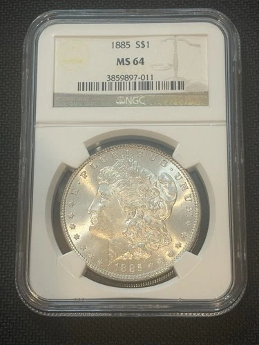 1885 Morgan Dollar NGC Certified MS64