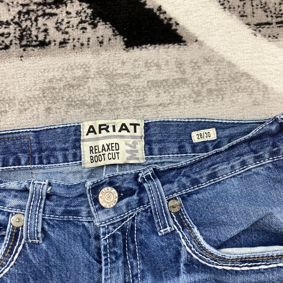 Ariat Jeans 28 Blue M4 Relaxed Boot Pant Workwear Construction Y2K 28x30 Outdoor - Image 3 of 4