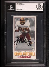 BAS 1992 GameDay Brian Mitchell #121 BGS Authentic Auto 3c7