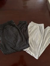 Members Mark Soft Light Jogger Pants Large women Gray 2 Pair Cozy Snuggle