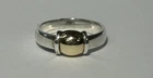 (MA6) VINTAGE EDEN HAND ARTS SIGNED CAPE COD STERLING SILVER 14K RING SIZE 8