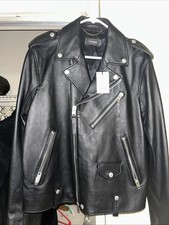 Coach 1941 Icon Moto Black Leather Jacket Wom...