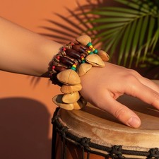 Perkussionsarmband Nat&uuml;rliche Schale Rasselarmband Handgemacht f&uuml;r Trommelspiel
