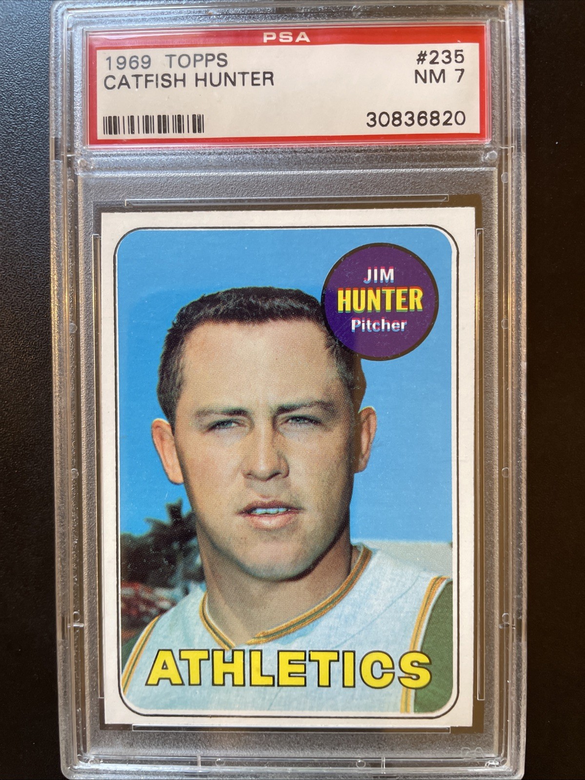 1969 Topps #235 Catfish Hunter PSA 7