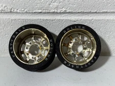 Bolink Fast Track Gold Vintage 1/10 Rear Foam On Road Pan Car Tires Wheels VGC