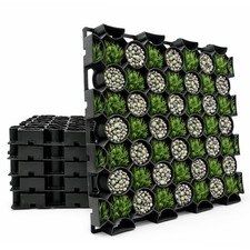 6x Rasengitter Parkplatzgitter Rasenwabe befahrbar 40,5x40,5x3,5 JESTIC