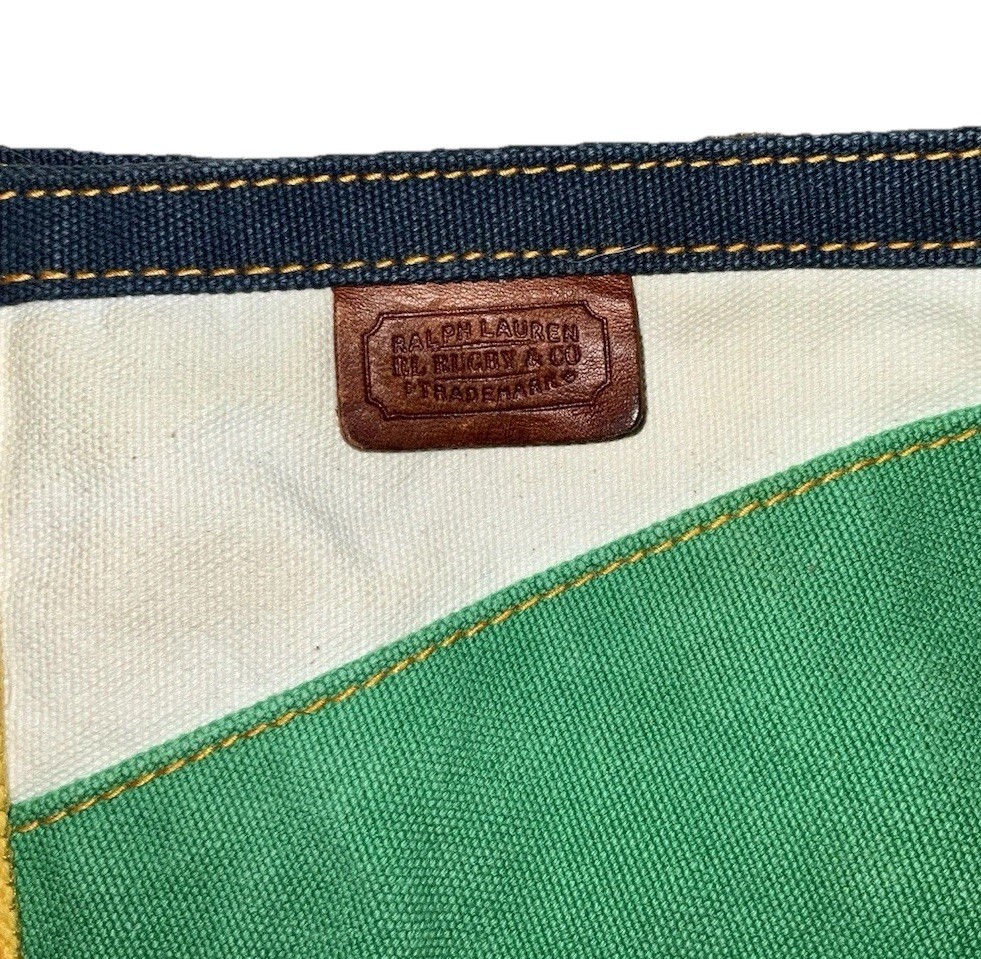 Rugby by Ralph Lauren Large tote bag canvas leather Handles