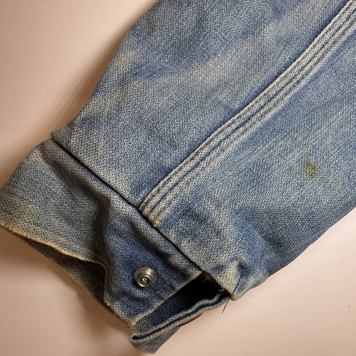 Vintage 70s Wrangler Denim Blanket Lined Trucker Jeansjacke Cowboy USA - LESEN - Bild 14 von 18