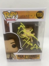 Brendan Fraser Signed Rick O'Connell The Mummy 1080 Funko w/ Beckett Witness