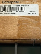 HPE P41495-001 960GB SAS 24G Sff Read Intensive Tlc DS SSD
