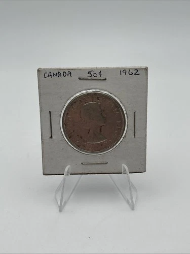 1962 SILVER Canada 50 Cents - Likely AU/MS - Elizabeth II - 80% SILVER!