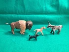 Vintage PLAYMOBIL Buffalo Bison Native American Indian Hunt Animal Lot