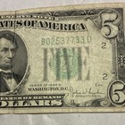 1934-D $5 Lincoln - Series 1934 D Circulated Uncertified ser# B02537733D — photo 3