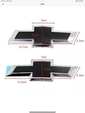 New For 2016-18 Chevy Chevrolet Camaro Front Grille&Rear Black Bowtie Emblem Set