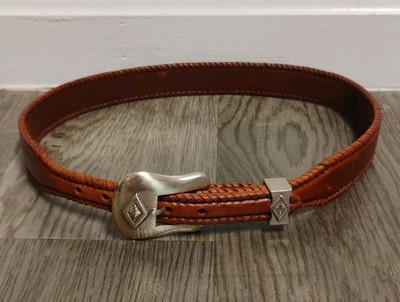 Vintage 1992 Territory Ahead Wester Braided Leather Belt 30''