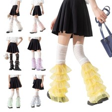 Women s Mesh Lace Leg Warmers Japanese Long Stockings Sweet Long Boot Socks