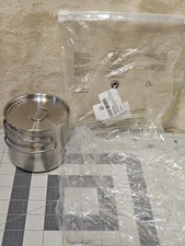 GSI Outdoors Cooking Pot Glacier Stainless Steel w/Retractable Handle & Lid 20oz