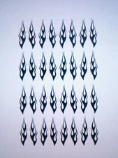 Flame paint mask stencil slot car 1/64 ho lexan body bsrt viper tyco wizzard