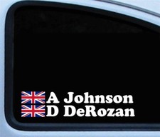 4x Personalised Rally Car Flag and Name Vinyl Decal Stickers 