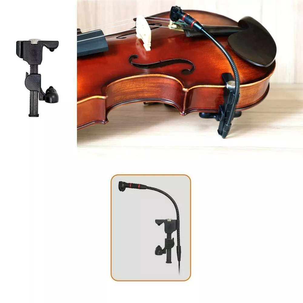 Violin Microphone UHF Gooseneck Pick Up Instrument Clip-on Mic System | eBay