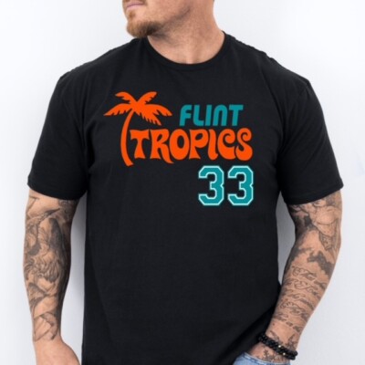 FLINT TROPICS | Jackie Moon themed Soft Ring Spun Pre-Shrunk Cotton T-Shirt