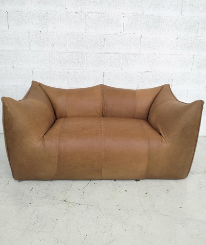 Le Bambole natural leather sofa by Mario Bellini for B&B Italia 1970s - Bild 8 von 10